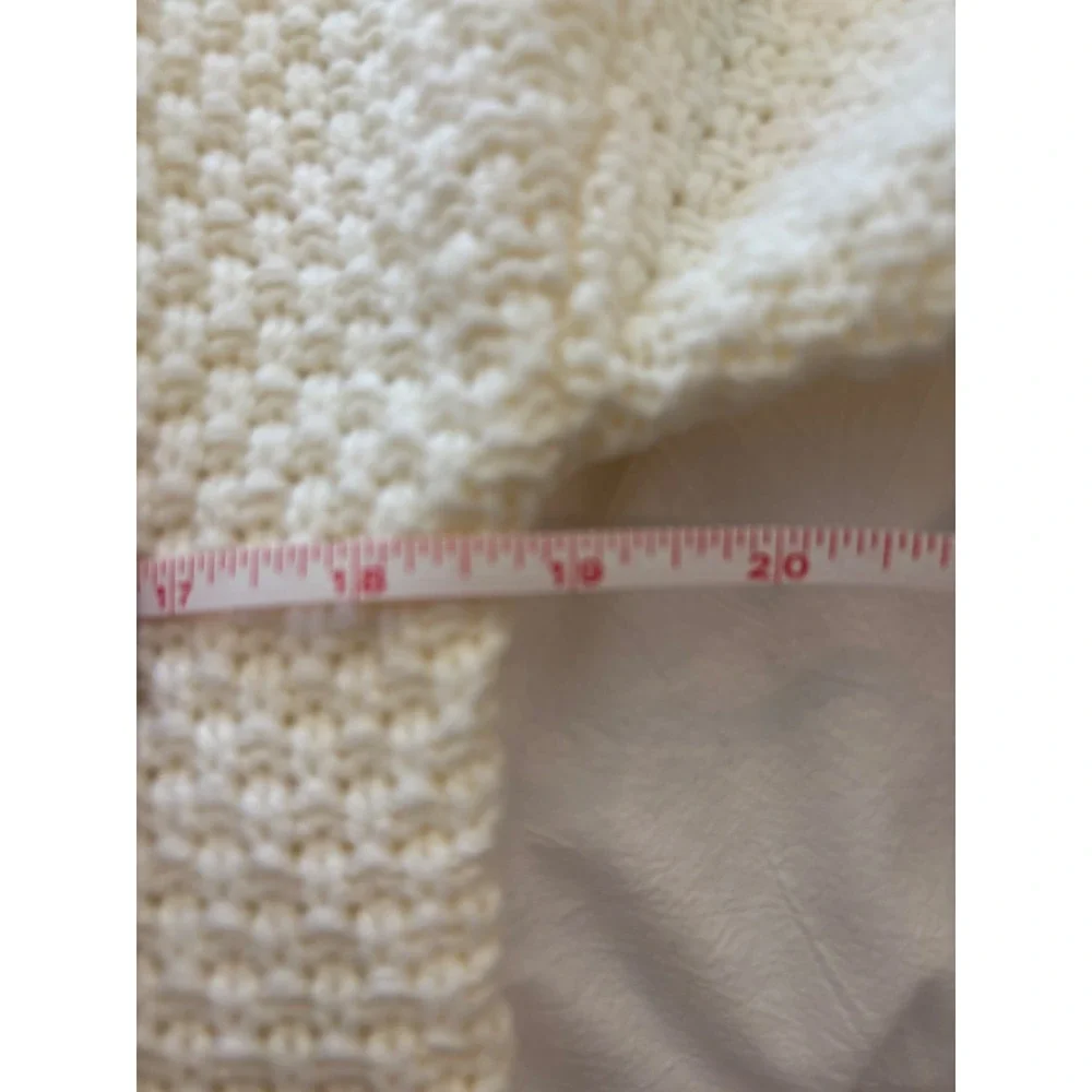 ZESICA Womens Cream Textured Chunky Knit Mock Neck Oversized Sweater Small NEW - Picture 5 of 5